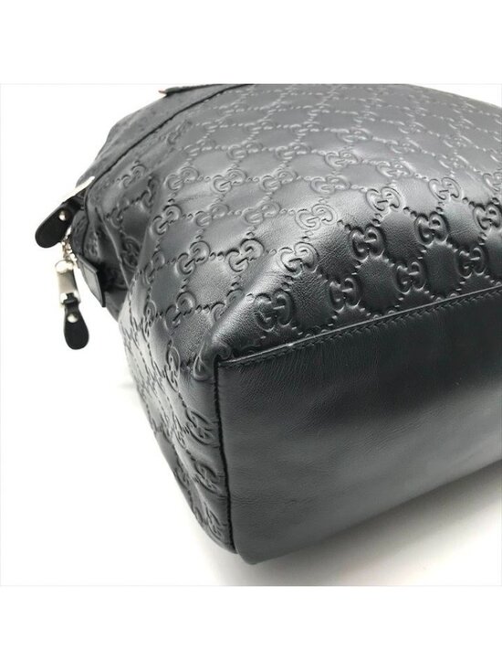 Guccissima Sherry Line Leather Backpack Black Travel Bag main image 9